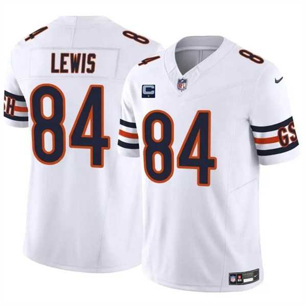 Men & Women & Youth Chicago Bears #84 Marcedes Lewis White 2024 F.U.S.E. With 1-star C Patch Vapor Untouchable Limited Stitched Jersey